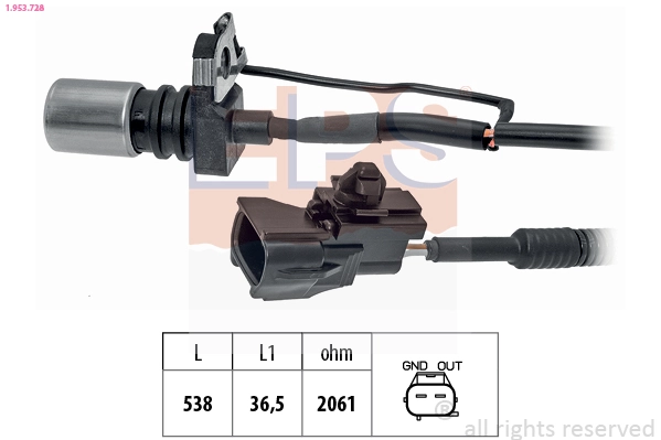 Capteur d'angle, vilebrequin EPS 1.953.728