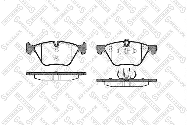 Kit de plaquettes de frein, frein à disque STELLOX 1063 000-SX