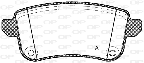 Kit de plaquettes de frein, frein à disque OPEN PARTS BPA1387.10