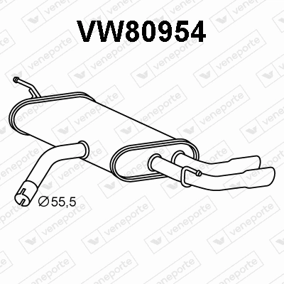 Silencieux arrière VENEPORTE VW80954