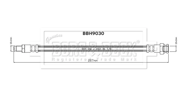Flexible de frein BORG & BECK BBH9030
