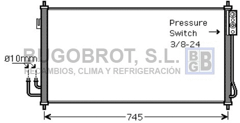 Condenseur, climatisation BUGOBROT 62-DN5325