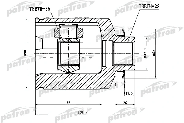 Joint, arbre de commande PATRON PCV1753