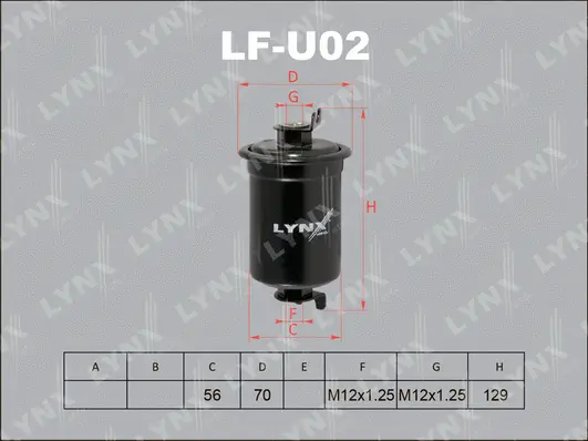 Filtre à carburant LYNXAUTO LF-U02
