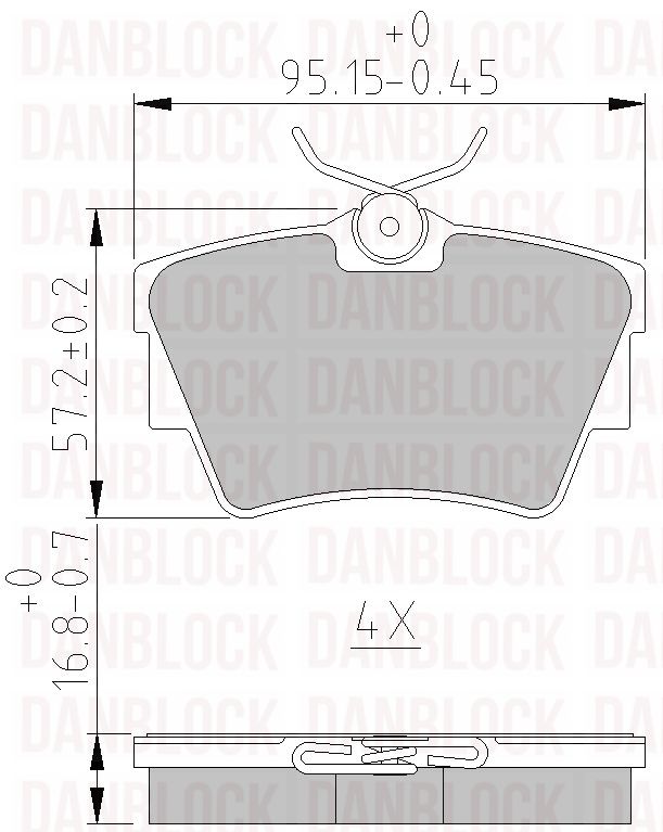 Kit de plaquettes de frein, frein à disque DANBLOCK DB 510404