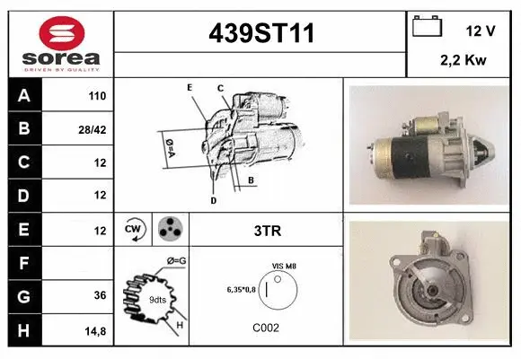 Démarreur STARTCAR 439ST11