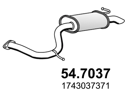 Silencieux arrière ASSO 54.7037