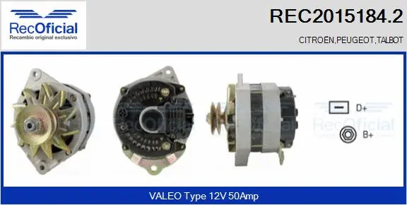 Alternateur RECOFICIAL REC2015184.2