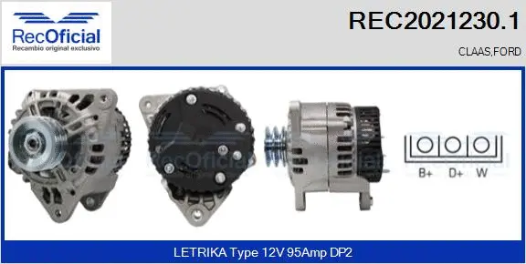 Alternateur RECOFICIAL REC2021230.1