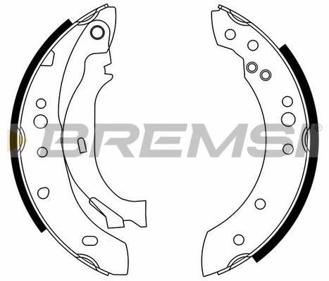 Jeu de mâchoires de frein BREMSI GF0108
