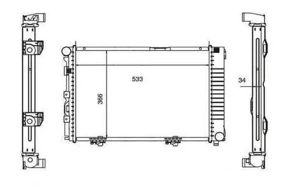 Radiateur, refroidissement du moteur ORDONEZ 2060255