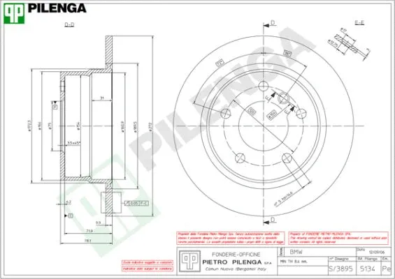 Disque de frein PILENGA 5134