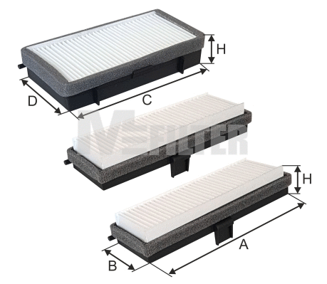 Filtre, air de l'habitacle MFILTER K 9153-3