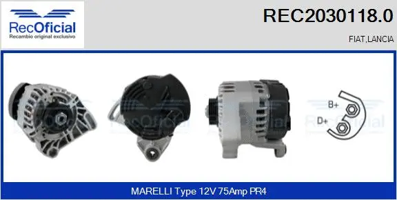 Alternateur RECOFICIAL REC2030118.0
