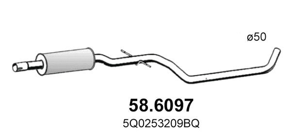 Silencieux central ASSO 58.6097