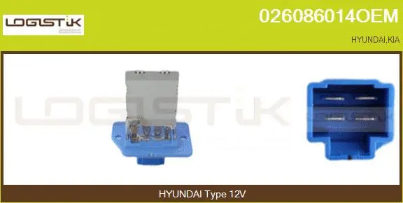 Résistance, pulseur d'air habitacle LGK 026086014OEM