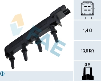 Bobine d'allumage FAE 80275