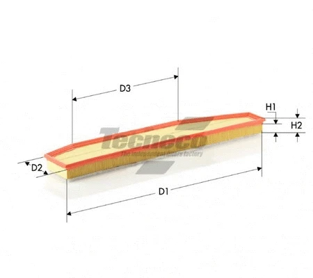 Filtre à air TECNECO FILTERS AR68001PMS