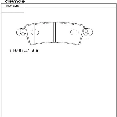 Kit de plaquettes de frein, frein à disque ASIMCO KD1525