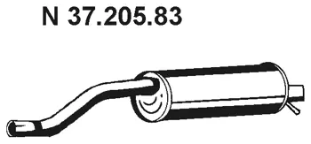 Silencieux arrière EBERSPÄCHER 37.205.83