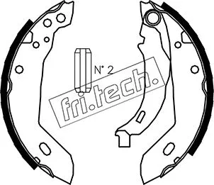 Jeu de mâchoires de frein fri.tech. 1088.212