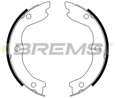 Jeu de mâchoires de frein, frein de stationnement BREMSI GF0870