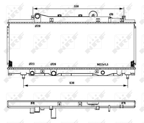 Radiateur, refroidissement du moteur NRF 53202