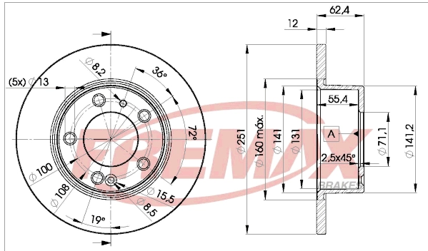 Disque de frein FREMAX BD-1796