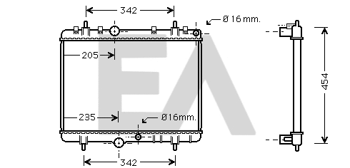 Radiateur, refroidissement du moteur EACLIMA 31R55103