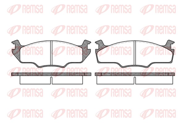Kit de plaquettes de frein, frein à disque REMSA 0121.10