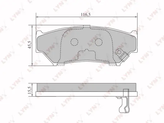 Kit de plaquettes de frein, frein à disque LYNXAUTO BD-7305
