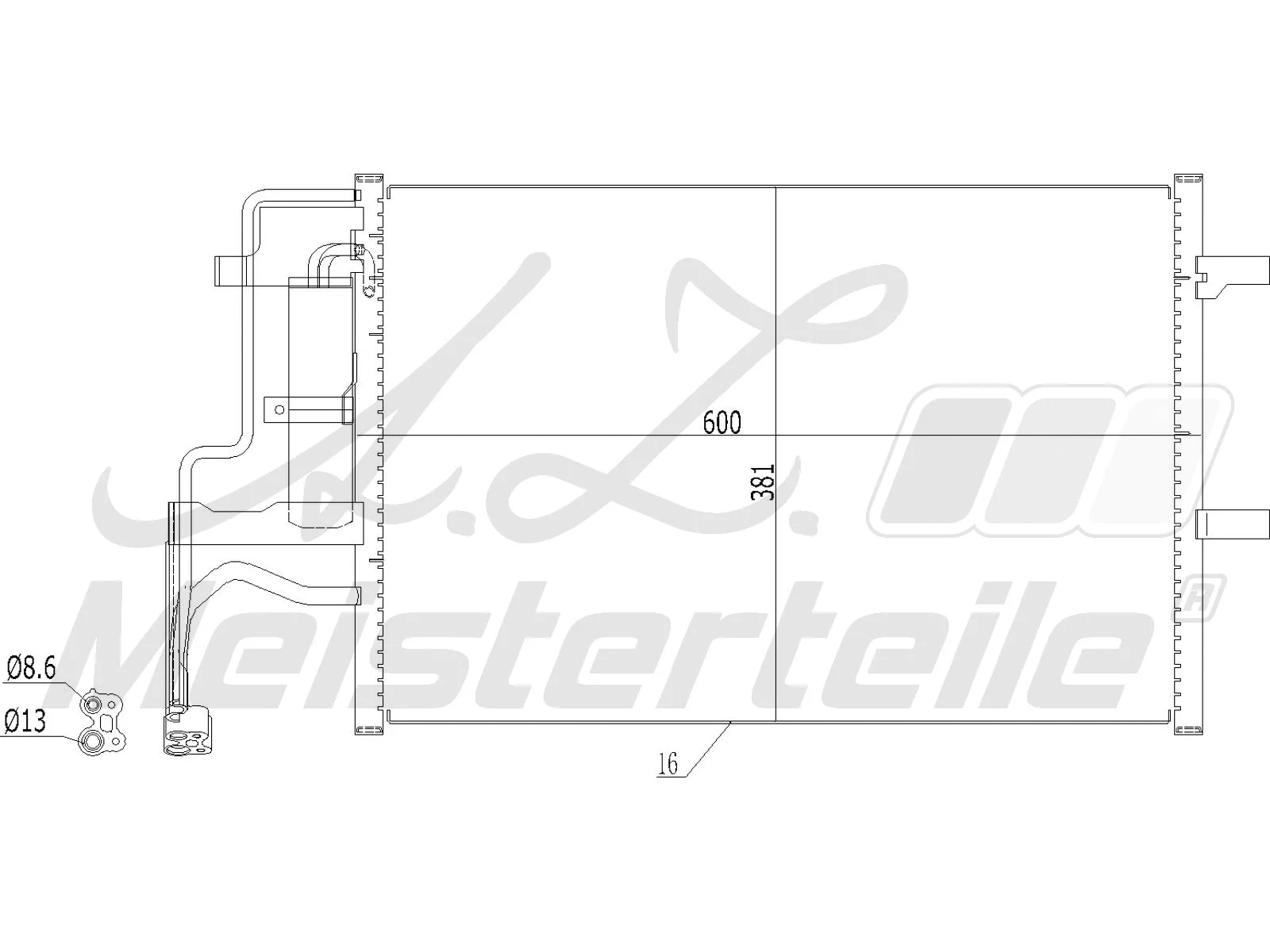 Condenseur, climatisation A.Z. Meisterteile AZMT-45-030-1107