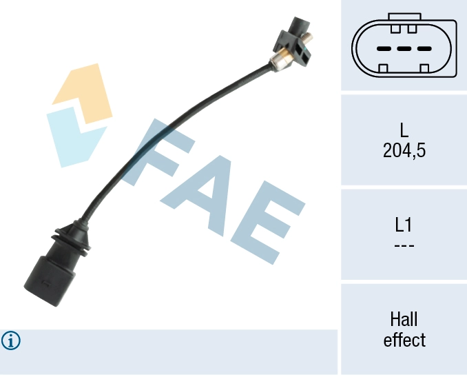 Capteur d'angle, vilebrequin FAE 79488