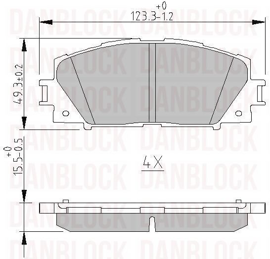 Kit de plaquettes de frein, frein à disque DANBLOCK DB 510645
