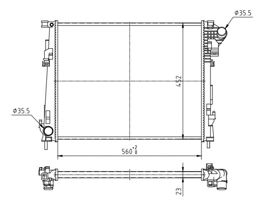 Radiateur, refroidissement du moteur HART 620 238