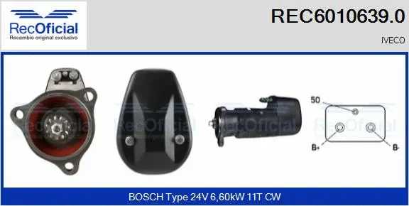 Démarreur RECOFICIAL REC6010639.0