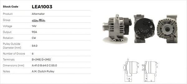 Alternateur LUSA LEA1003