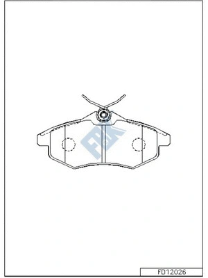 Kit de plaquettes de frein, frein à disque FBK FD12026