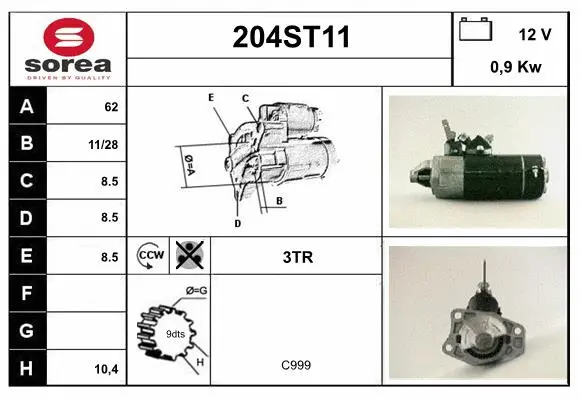 Démarreur STARTCAR 204ST11