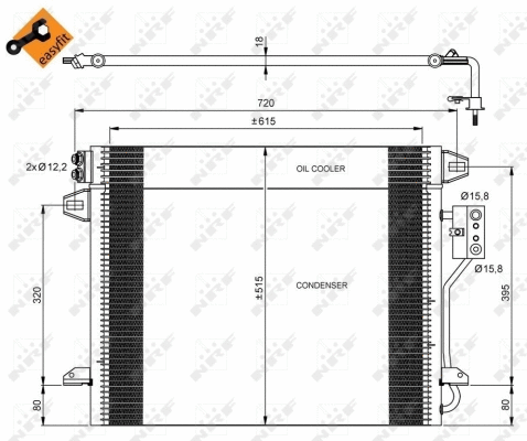 Condenseur, climatisation NRF 35928