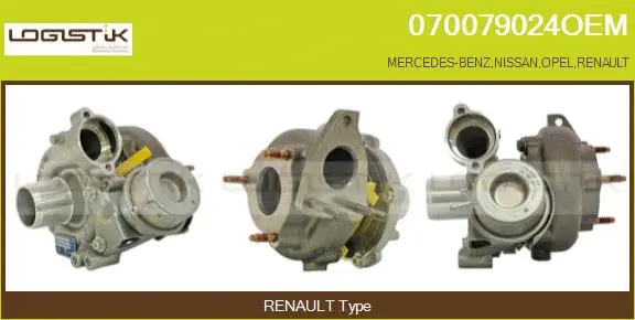 Turbocompresseur, suralimentation LGK 070079024OEM