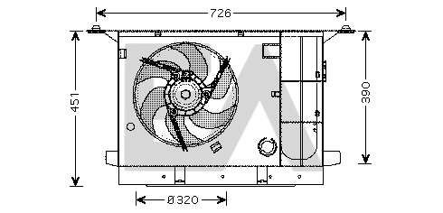 Ventilateur, refroidissement du moteur EACLIMA 33V10021