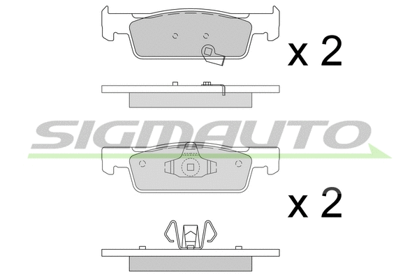 Kit de plaquettes de frein, frein à disque SIGMAUTO SPB798