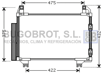 Condenseur, climatisation BUGOBROT 62-TO5404