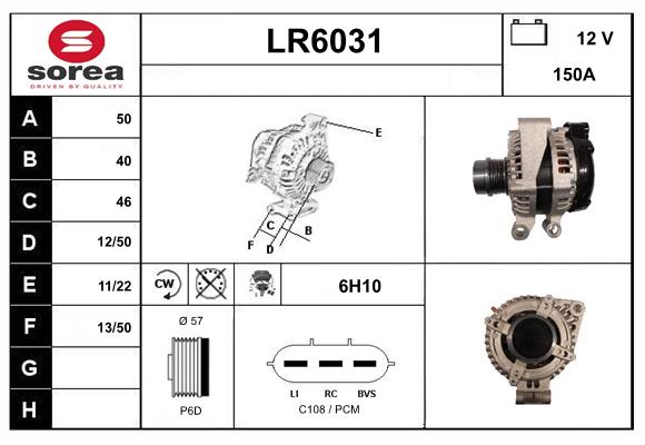 Alternateur SERA LR6031