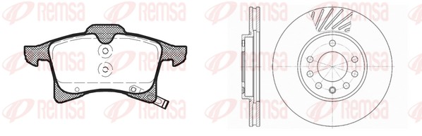 Kit de freins, frein à disques REMSA 81036.00