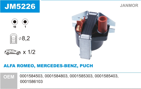 Bobine d'allumage JANMOR JM5226