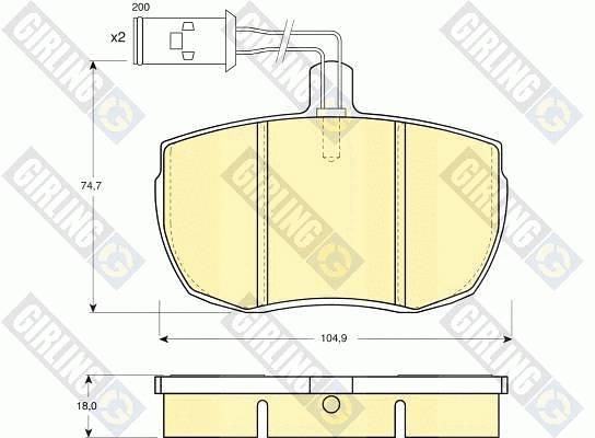 Kit de plaquettes de frein, frein à disque GIRLING 6107796