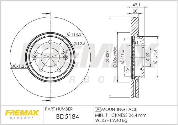 Disque de frein FREMAX BD-5184