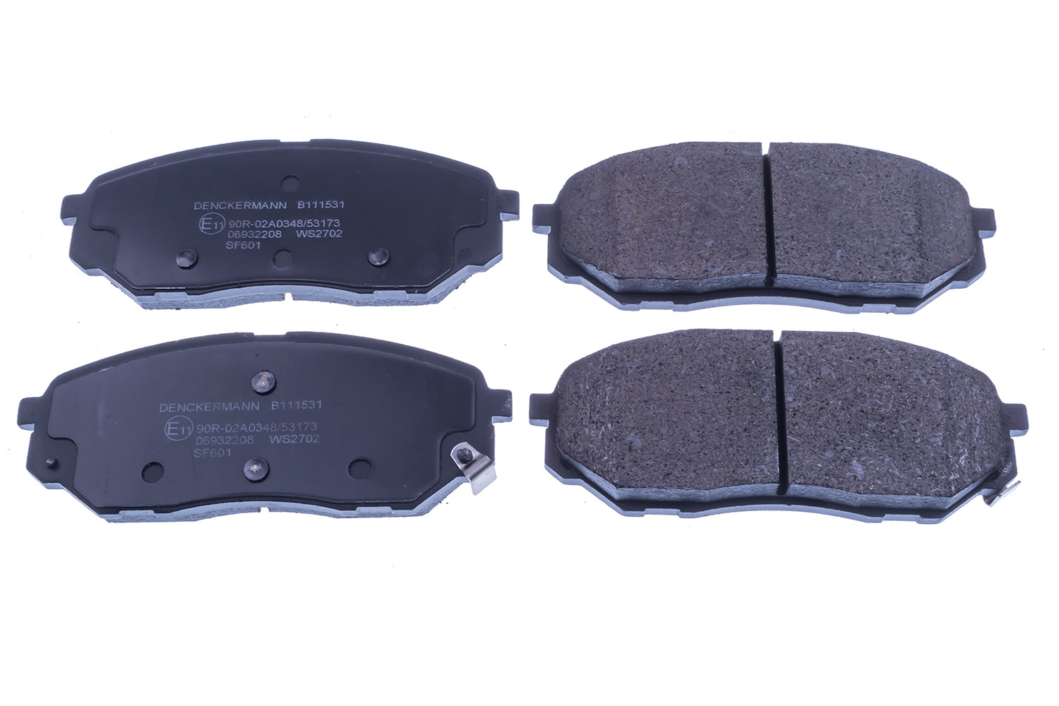 Kit de plaquettes de frein, frein à disque DENCKERMANN B111531